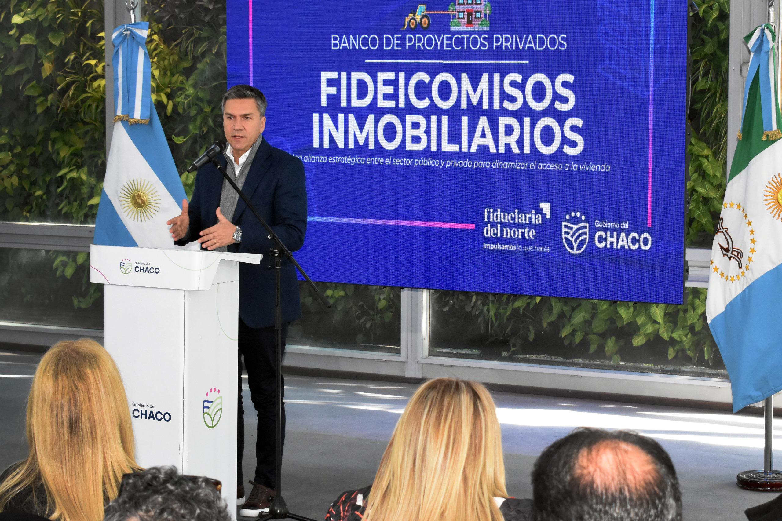 EL GOBERNADOR ZDERO LANZÓ EL BANCO DE PROYECTOS PRIVADOS DE FIDEICOMISOS INMOBILIARIOS