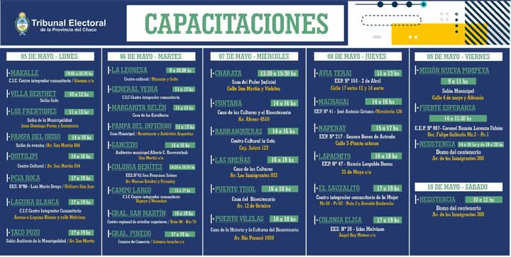 COMUNICADO CAPACITACIONES TRIBUNAL ELECTORAL
